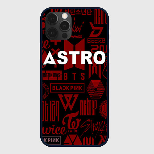 Чехол iPhone 12 Pro Astro k-pop pattern / 3D-Черный – фото 1