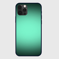 Чехол для iPhone 12 Pro Аквамариновый градиент, цвет: 3D-черный