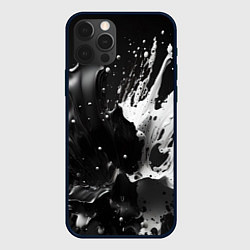 Чехол iPhone 12 Pro Брызги красок - белая и черная