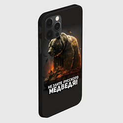 Чехол для iPhone 12 Pro Не злите русского медведя, цвет: 3D-черный — фото 2