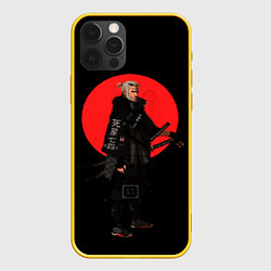 Чехол для iPhone 12 Pro The Witcher Геральт самурай, цвет: 3D-желтый