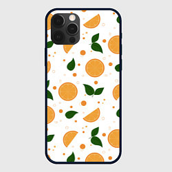 Чехол iPhone 12 Pro Апельсины с листьями