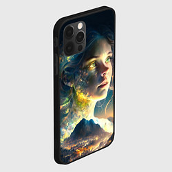 Чехол для iPhone 12 Pro Девушка-ночь, цвет: 3D-черный — фото 2