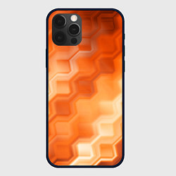Чехол iPhone 12 Pro Золотисто-оранжевый туманный паттерн