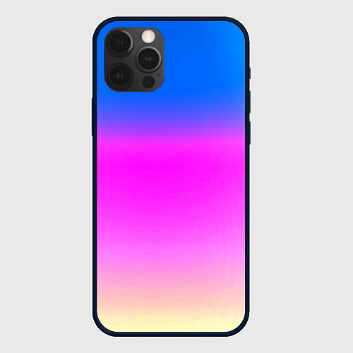 Чехол iPhone 12 Pro Неоновые краски космоса / 3D-Черный – фото 1