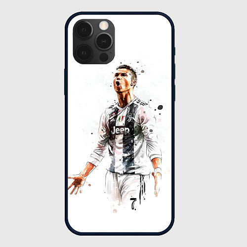 Чехол iPhone 12 Pro CR 7 Juventus / 3D-Черный – фото 1