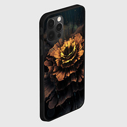 Чехол для iPhone 12 Pro Midjourney цветок под дождем, цвет: 3D-черный — фото 2