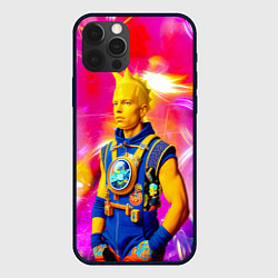 Чехол для iPhone 12 Pro Барт Симпсон - крутой чувак - нейросеть, цвет: 3D-черный