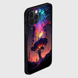 Чехол для iPhone 12 Pro Огненное дерево в звездном лесу, цвет: 3D-черный — фото 2