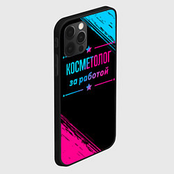 Чехол для iPhone 12 Pro Косметолог за работой - неоновый градиент, цвет: 3D-черный — фото 2