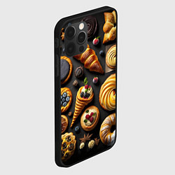Чехол для iPhone 12 Pro Сладкая пышная выпечка, цвет: 3D-черный — фото 2