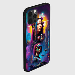 Чехол для iPhone 12 Pro Cyberpunk - neural network, цвет: 3D-черный — фото 2