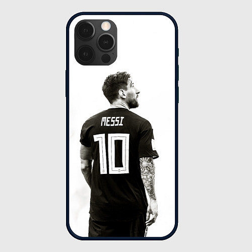 Чехол iPhone 12 Pro 10 Leo Messi / 3D-Черный – фото 1