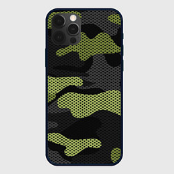 Чехол для iPhone 12 Pro Камуфляж яркий, цвет: 3D-черный