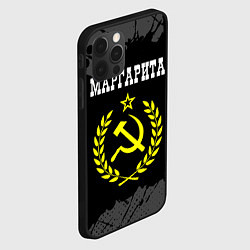 Чехол для iPhone 12 Pro Маргарита и желтый символ СССР со звездой, цвет: 3D-черный — фото 2