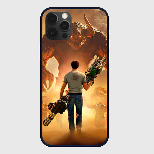 Чехол iPhone 12 Pro Serious Sam / 3D-Черный – фото 1