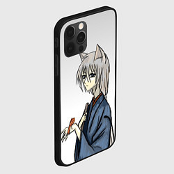 Чехол для iPhone 12 Pro Томоэ и птичка, цвет: 3D-черный — фото 2