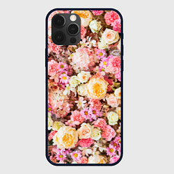Чехол для iPhone 12 Pro Тысяча цветов, цвет: 3D-черный