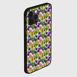 Чехол для iPhone 12 Pro Весенние крокусы, цвет: 3D-черный — фото 2