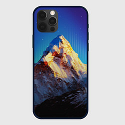 Чехол для iPhone 12 Pro Космический эверест, цвет: 3D-черный