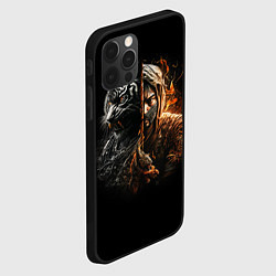 Чехол для iPhone 12 Pro Тигр и ниндзя, цвет: 3D-черный — фото 2