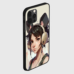 Чехол для iPhone 12 Pro Девушка в стиле аниме с ушками, цвет: 3D-черный — фото 2