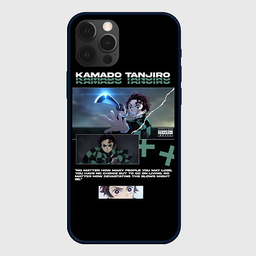 Чехол iPhone 12 Pro Танджиро Камадо / 3D-Черный – фото 1