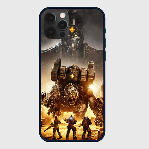 Чехол iPhone 12 Pro Gears Tactics / 3D-Черный – фото 1