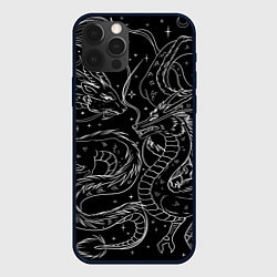 Чехол для iPhone 12 Pro Дракон - унесенные призраками: тату на черном, цвет: 3D-черный