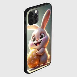 Чехол для iPhone 12 Pro Пасхальный зайка на полянке, цвет: 3D-черный — фото 2