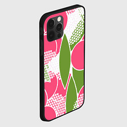 Чехол для iPhone 12 Pro Абстракция круги и зеленый лист, цвет: 3D-черный — фото 2