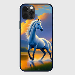 Чехол iPhone 12 Pro Белая лошадь на рассвете
