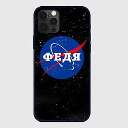Чехол для iPhone 12 Pro Федя Наса космос, цвет: 3D-черный