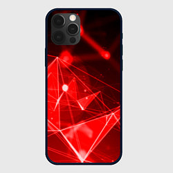 Чехол iPhone 12 Pro Абстрактные красные лучи