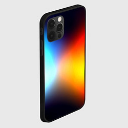 Чехол для iPhone 12 Pro Горячий красный градиент, цвет: 3D-черный — фото 2