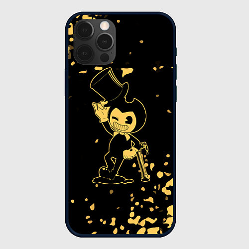 Чехол iPhone 12 Pro Bendy and the ink machine Чернильная машина бенди / 3D-Черный – фото 1