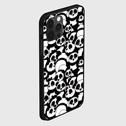 Чехол для iPhone 12 Pro Чёрно-белые панды, цвет: 3D-черный — фото 2