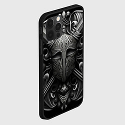Чехол для iPhone 12 Pro Шлем средних веков, цвет: 3D-черный — фото 2