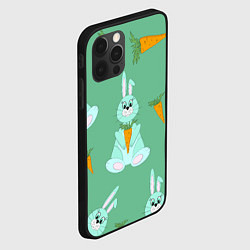 Чехол для iPhone 12 Pro Зайка с морковкой паттерн, цвет: 3D-черный — фото 2