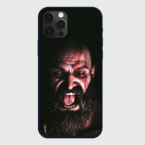 Чехол iPhone 12 Pro Кратос орёт / 3D-Черный – фото 1