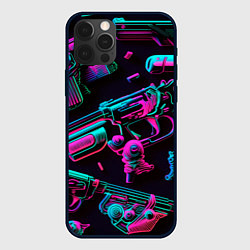 Чехол iPhone 12 Pro Неоновый пистолет