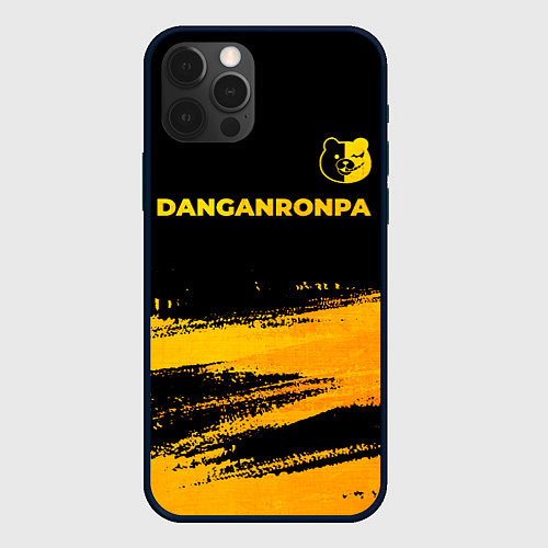 Чехол iPhone 12 Pro Danganronpa - gold gradient: символ сверху / 3D-Черный – фото 1