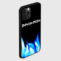 Чехол для iPhone 12 Pro Depeche Mode blue fire, цвет: 3D-черный — фото 2