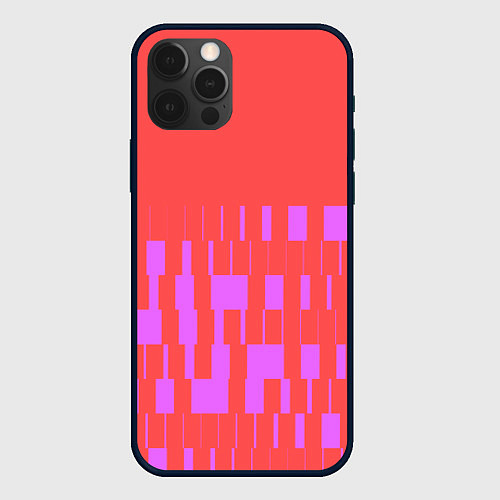 Чехол iPhone 12 Pro Паттерн в стиле модерн розовый / 3D-Черный – фото 1