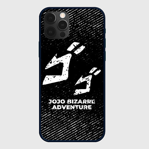 Чехол iPhone 12 Pro JoJo Bizarre Adventure с потертостями на темном фо / 3D-Черный – фото 1