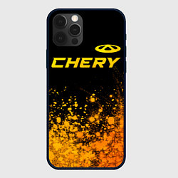 Чехол iPhone 12 Pro Chery - gold gradient: символ сверху