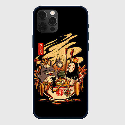 Чехол iPhone 12 Pro Персонажи Хаяо Миядзаки / 3D-Черный – фото 1