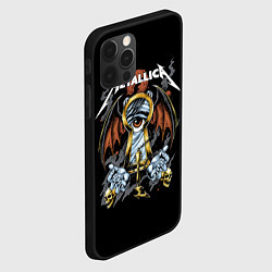 Чехол для iPhone 12 Pro Металлика - Metallica, цвет: 3D-черный — фото 2