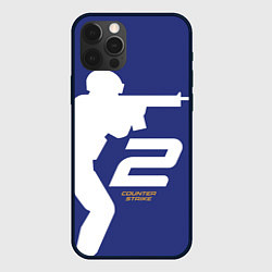 Чехол для iPhone 12 Pro Counter Strike 2 силуэт, цвет: 3D-черный