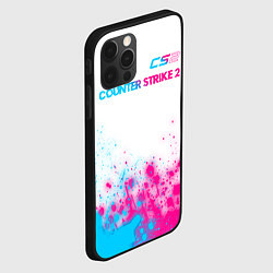 Чехол для iPhone 12 Pro Counter Strike 2 neon gradient style: символ сверх, цвет: 3D-черный — фото 2